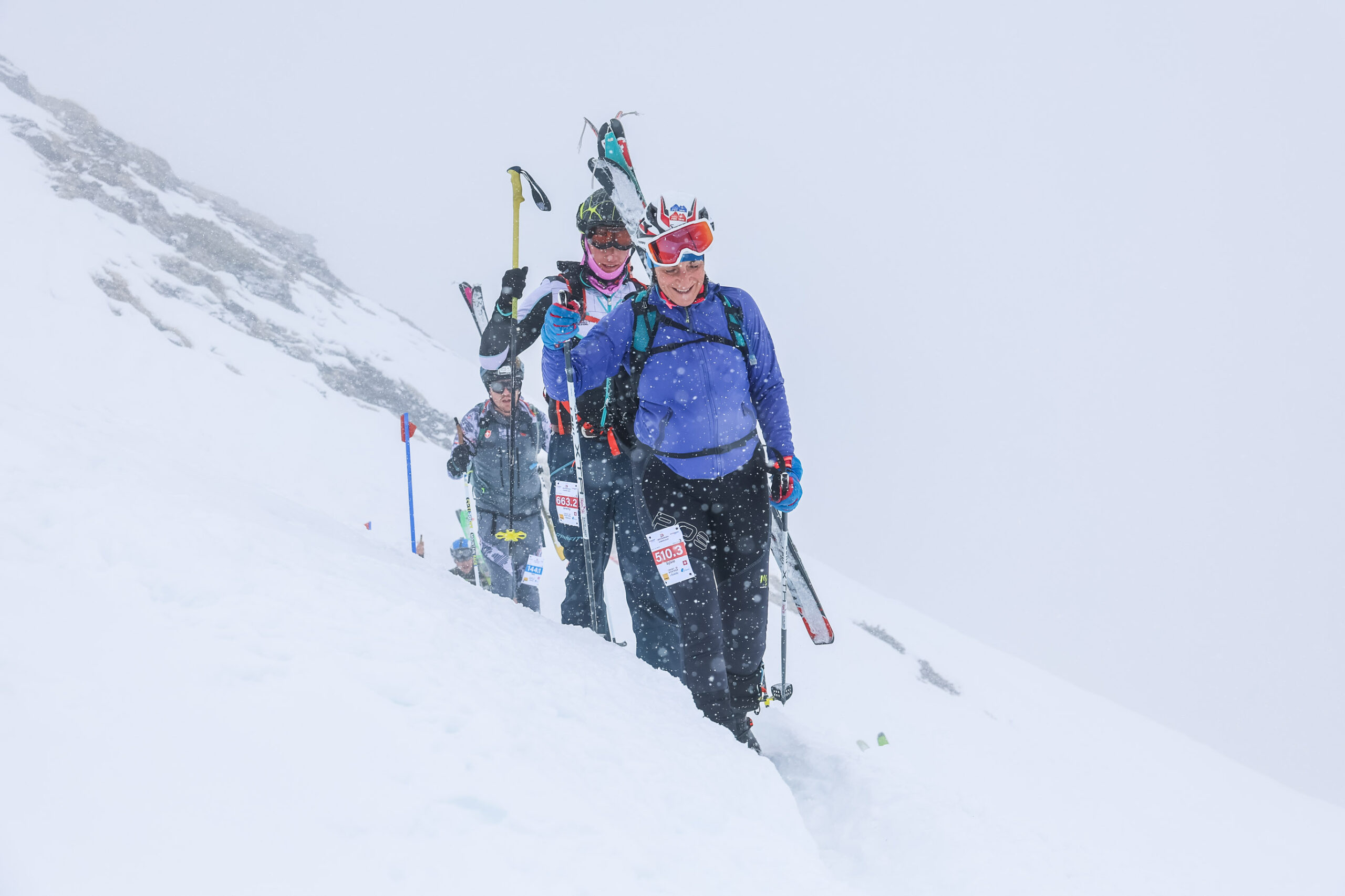 Sylvie Rey lors d'une course de ski alpinisme